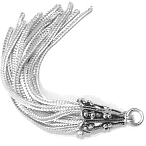 Turkish Sterling Silver Simple Tassel 65 mm 10 gram ID # 6169 - Click Image to Close