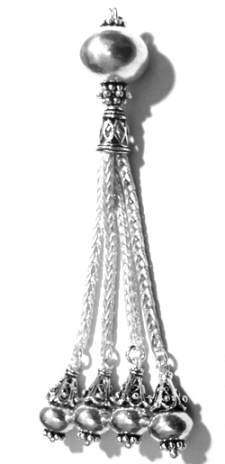 Turkish Sterling Silver Tassel 9 cm 16.5 gram ID # 6198 - Click Image to Close