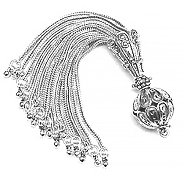 Turkish Sterling Silver Tassel 10 cm 24 gram ID # 6217 - Click Image to Close