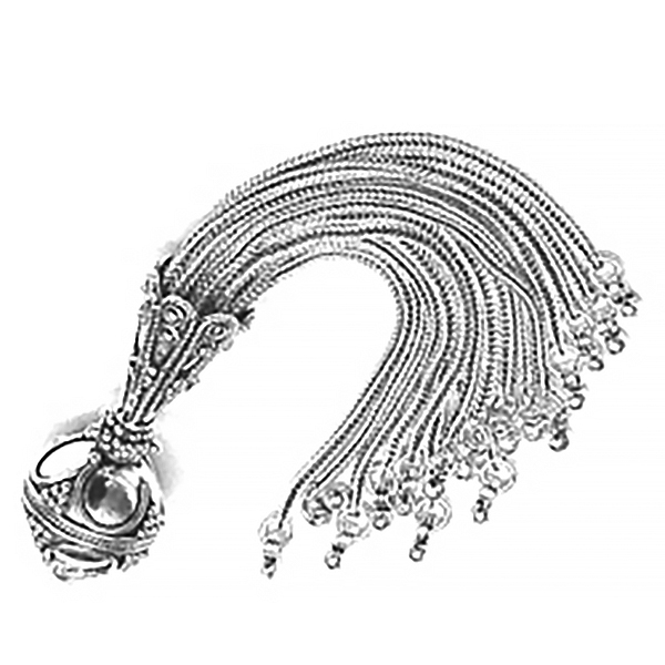 Turkish Sterling Silver Tassel 10 cm 24 gram ID # 6219 - Click Image to Close