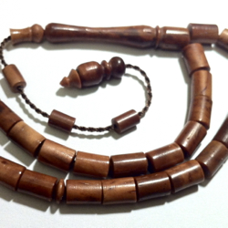 Kuka Coco De Mer Islamic Prayer Beads Tasbih Barrel shape ID # 6237 - Click Image to Close