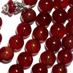 Islamic Prayer Beads 99 Tasbih Agate 8 mm w/ silver tassel ID # 6286 - Click Image to Close