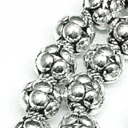 Full Sterling Silver Islamic Prayer Beads Tasbih 8 mm 51 gram ID # 6325 - Click Image to Close