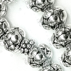 Full Sterling Silver Islamic Prayer Beads Tasbih 10 mm 65 gram ID # 6327 - Click Image to Close