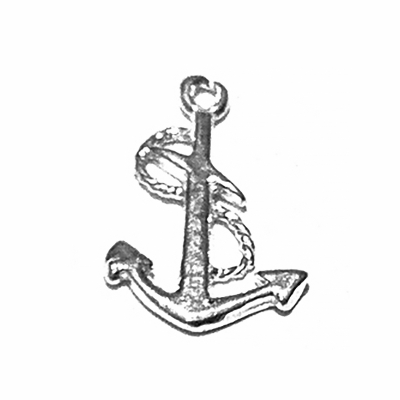 Lot of 2 Sterling Silver Charm Anchor 17 mm 1.2 gram ID # 6335 - Click Image to Close