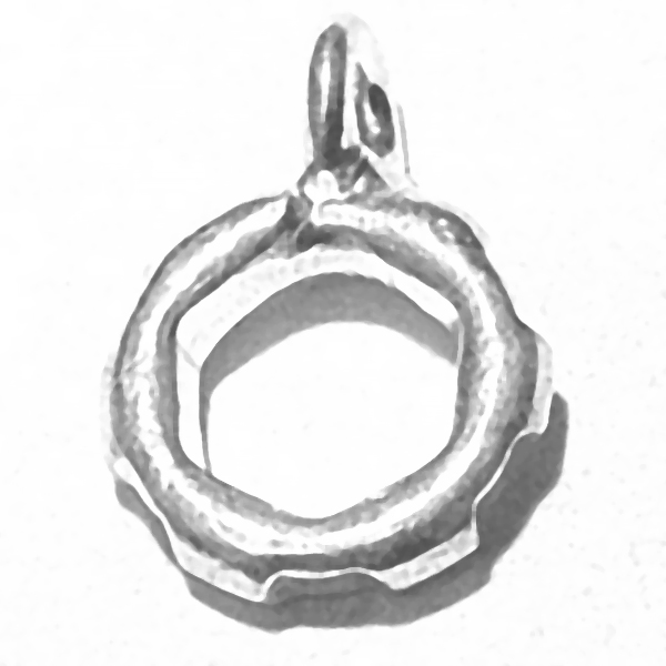 Sterling Silver Charm Gear 10 mm 1 gram ID # 6340 - Click Image to Close