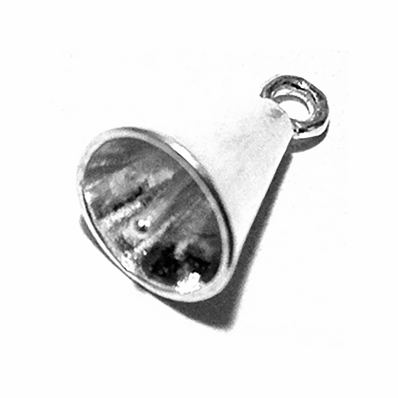 Sterling Silver Charm Bead Holder Pin 14 mm 1 gram ID # 6347 - Click Image to Close