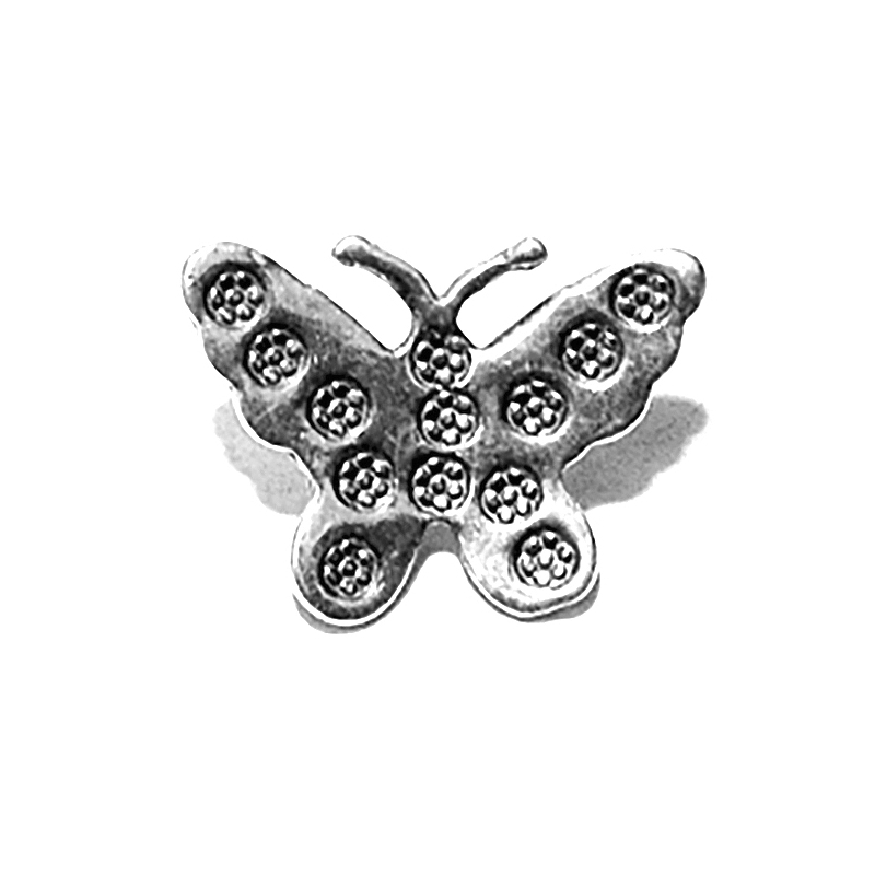 Sterling Silver Butterfly Pendant 13 mm 1.3 gram ID # 6355 - Click Image to Close