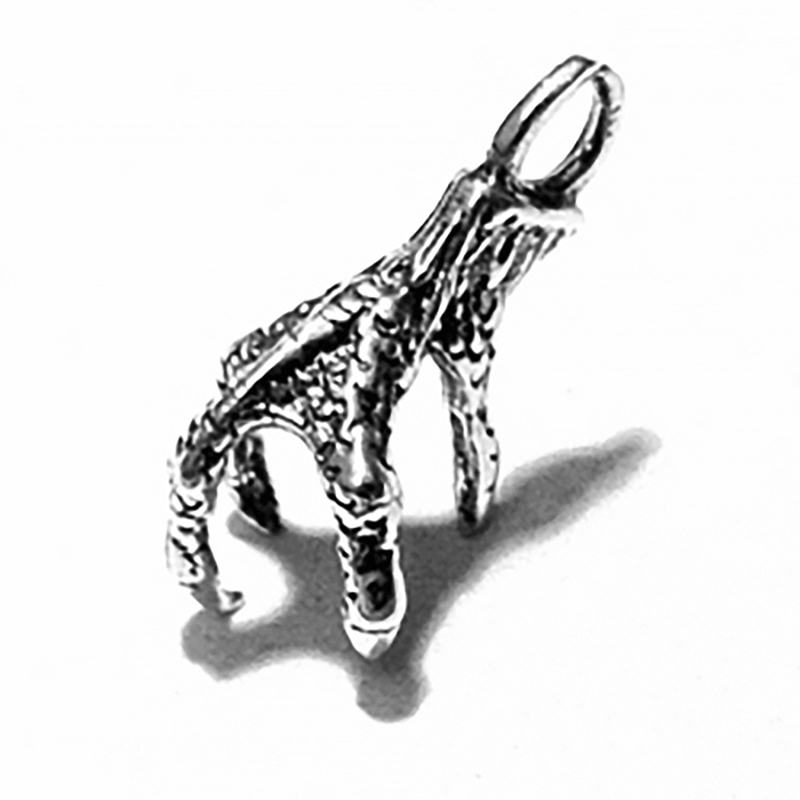 Sterling Silver Charm Pendant Claw 22 mm 2 gram ID # 6356 - Click Image to Close