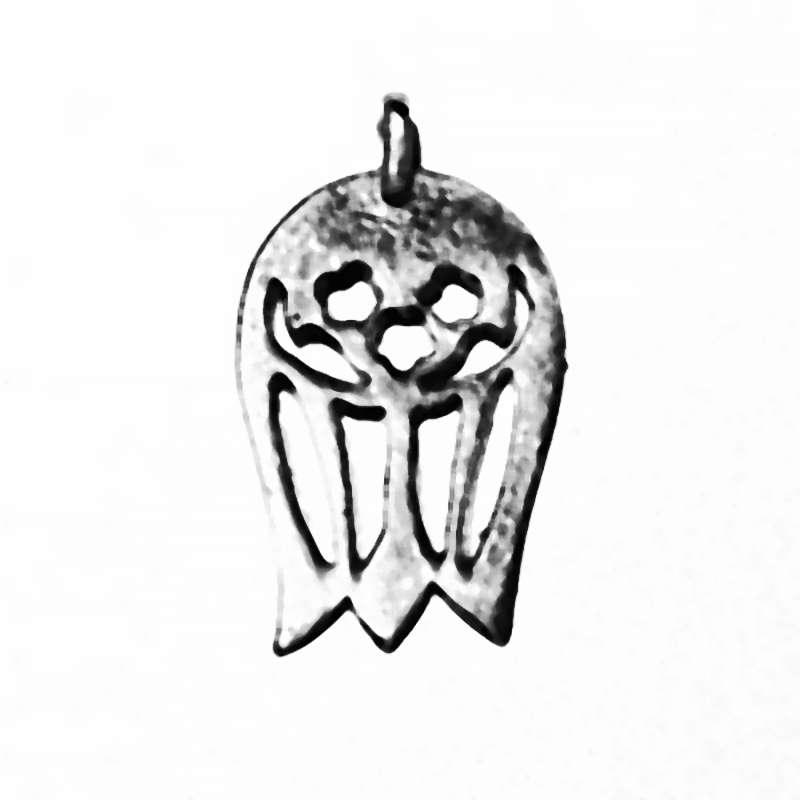 Sterling Silver Charm Pendant Tulip 20 mm 1 gram ID # 6370 - Click Image to Close