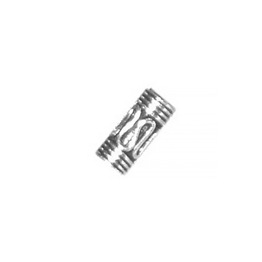 Lot of 2 Sterling Silver Tubular Bead 9x4 mm 1.6 gram ID # 6417 - Click Image to Close