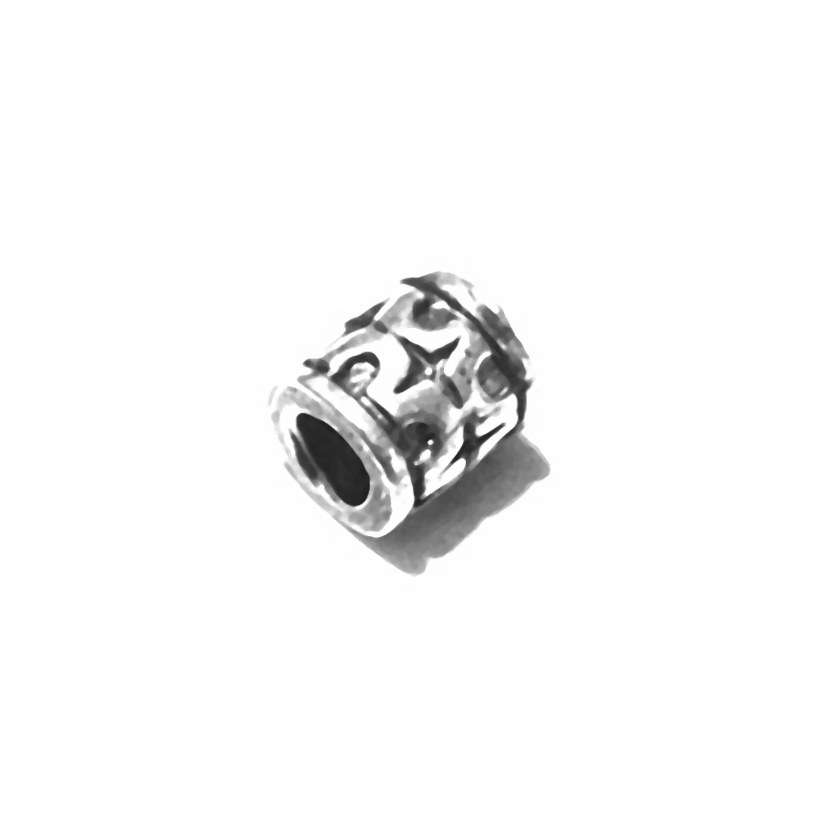 Sterling Silver Rondelle Bead Spacer 6x5 mm 1.6 gram ID # 6418 - Click Image to Close