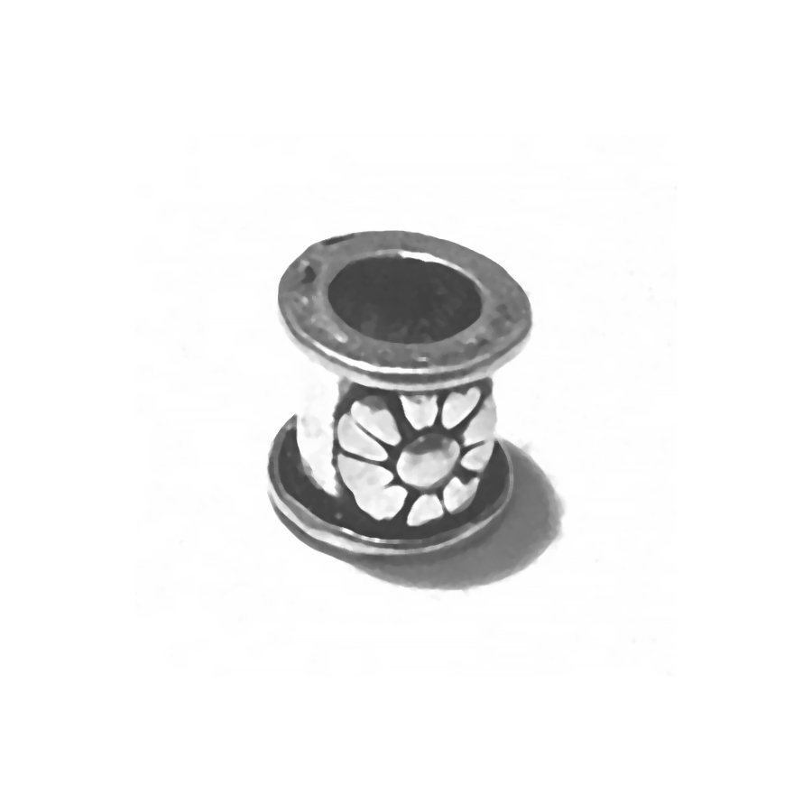Sterling Silver Rondelle Bead Spacer 8x7 mm 1.1 gram ID # 6419 - Click Image to Close