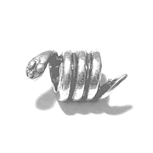 Sterling Silver Snake Rondelle Bead Spacer 10 mm 2.2 gram ID # 6425 - Click Image to Close