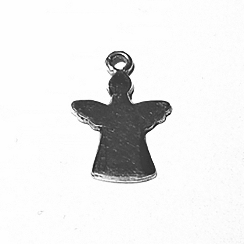 Sterling Silver Blank Label Tag for Marking Angel Charm 23 mm 1.3 gram ID # 6444 - Click Image to Close
