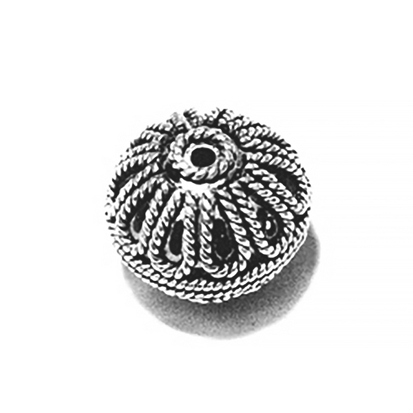 Sterling Silver Bead 12 mm 3 gram ID # 6458 - Click Image to Close