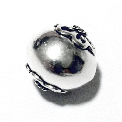 Sterling Silver Bead 15 mm 2.7 gram ID # 6478 - Click Image to Close