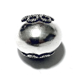 Sterling Silver Bead 15 mm 2.7 gram ID # 6482 - Click Image to Close