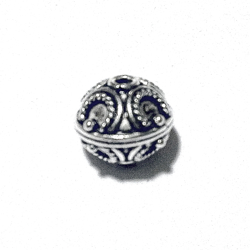 Sterling Silver Bead 10 mm 1.9 gram ID # 6485 - Click Image to Close