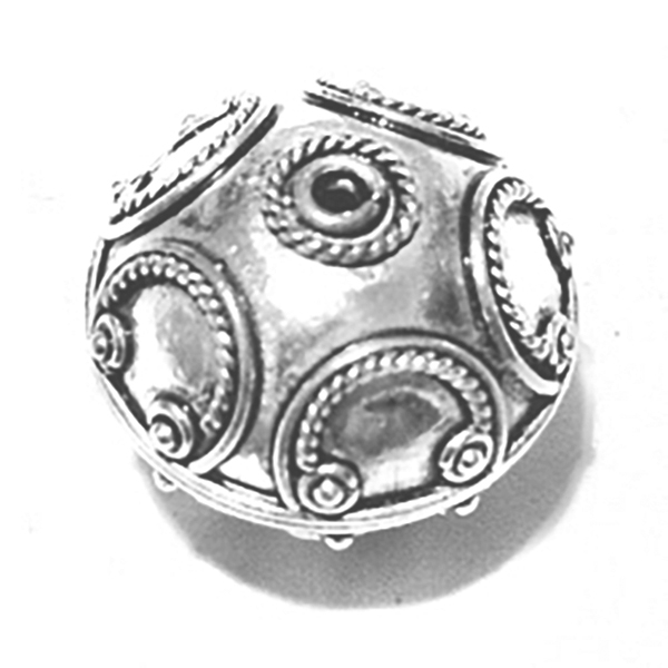 Sterling Silver Bead 20 mm 5.9 gram ID # 6488 - Click Image to Close