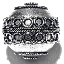 Sterling Silver Bead 25 mm 11.5 gram ID # 6494 - Click Image to Close