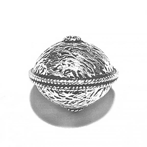 Sterling Silver Bead 17 mm 3 gram ID # 6497 - Click Image to Close