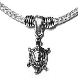 Sterling Silver Thematic Charm Bracelet Tortoise 9 gram ID # 6607 - Click Image to Close