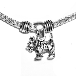Sterling Silver Thematic Charm Bracelet Dog 9.5 gram ID # 6613 - Click Image to Close