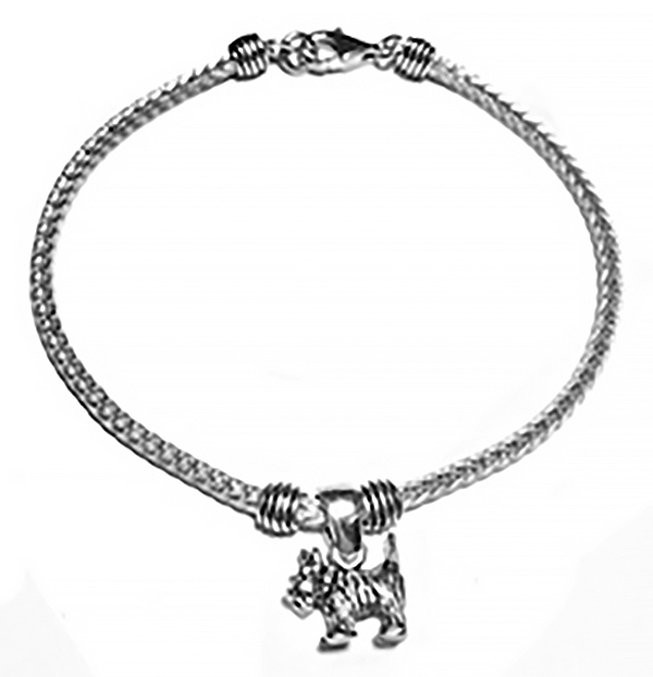 Sterling Silver Thematic Charm Bracelet Dog 9.5 gram ID # 6613 - Click Image to Close