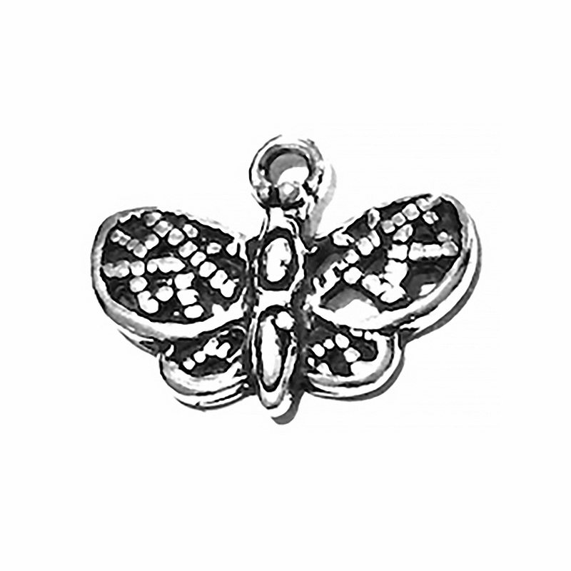 Sterling Silver Charm Pendant Butterfly 18 mm 1.4 gram ID # 6709 - Click Image to Close