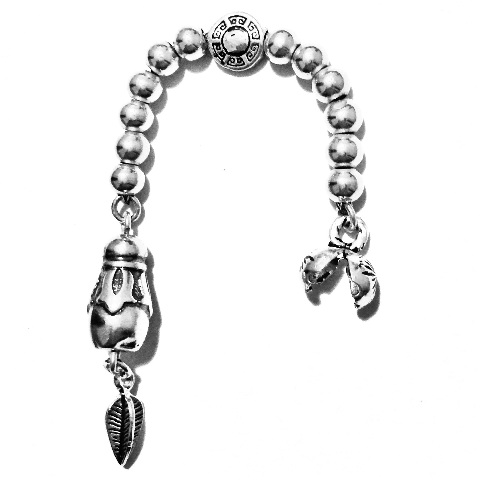 Sterling silver tasbih top for 8-12 mm, 7.7 gram 11+ cm ID # 6713 - Click Image to Close