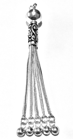 Turkish Sterling Silver Tassel 9 gram 85 mm ID # 6730 - Click Image to Close