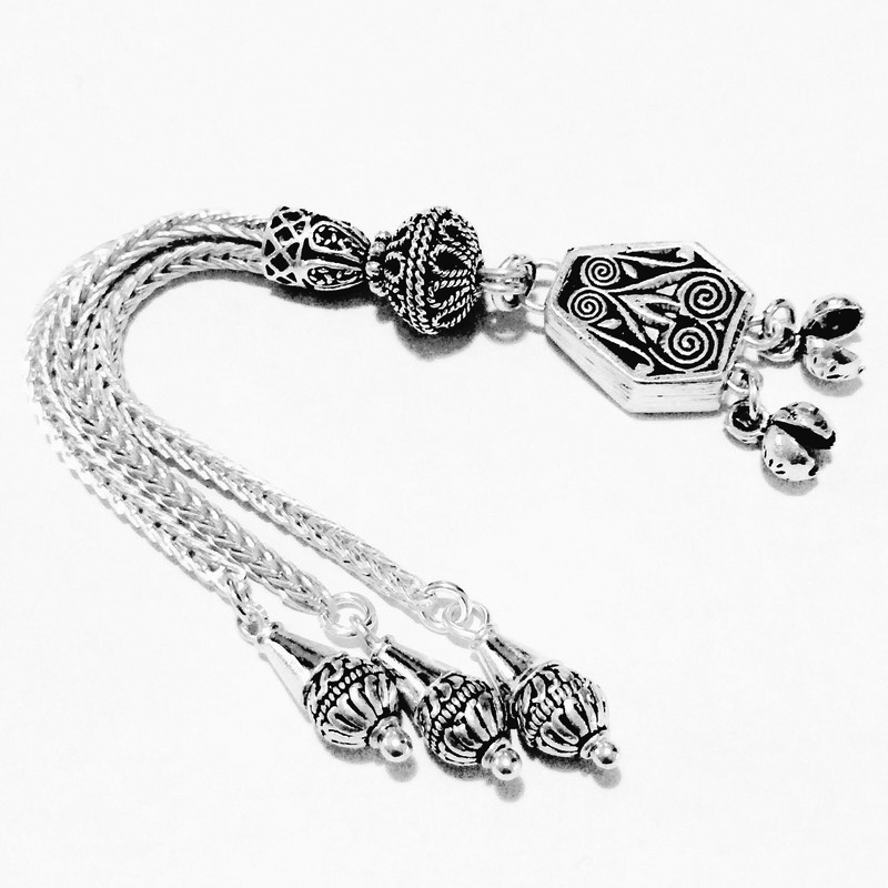 Sterling silver tasbih top tassel imame 17 gram 12 cm ID # 6778 - Click Image to Close