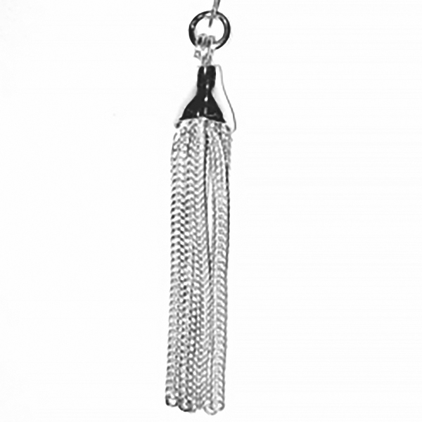 Turkish Sterling Silver Simple Tassel 4 cm 3 gram ID # 6787 - Click Image to Close