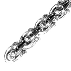 Turkish intricate silver chain for bracelet 4 mm 18 cm ID # 6812 - Click Image to Close