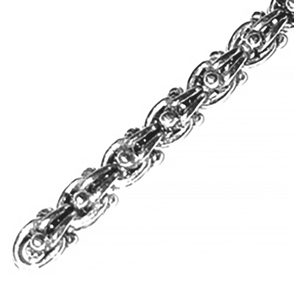 Turkish intricate silver chain for bracelet 4 mm 18 cm ID # 6812 - Click Image to Close