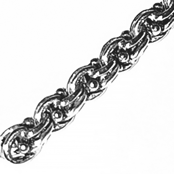 Turkish intricate silver chain for bracelet 4.5 mm 18 cm ID # 6816 - Click Image to Close