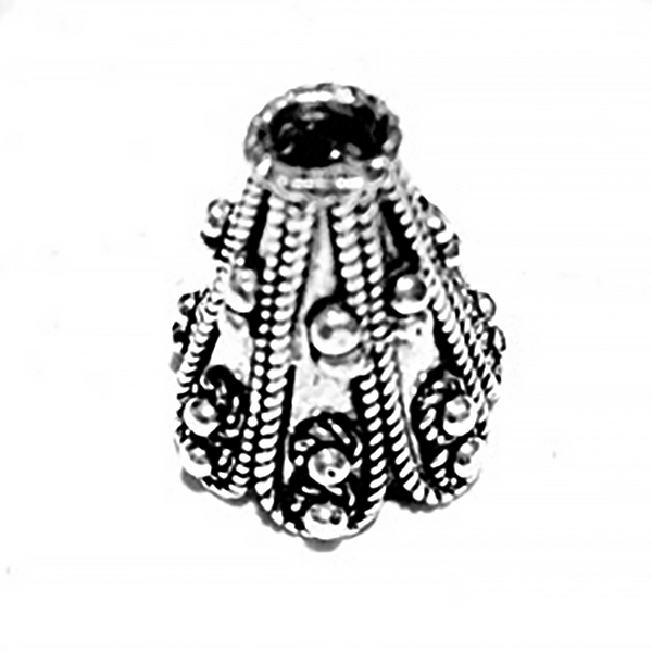 Sterling Silver Bead Cap Cone 16 mm 3 gram ID # 6840 - Click Image to Close