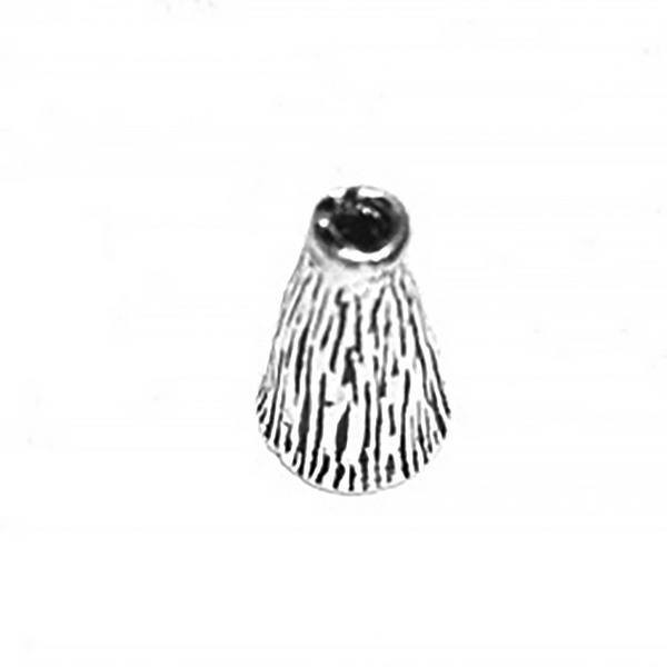 Sterling Silver Bead Cap Cone 12 mm 1 gram ID # 6846 - Click Image to Close