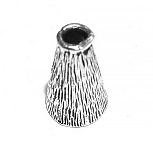 Sterling Silver Bead Cap Cone 15 mm 2 gram ID # 6848 - Click Image to Close