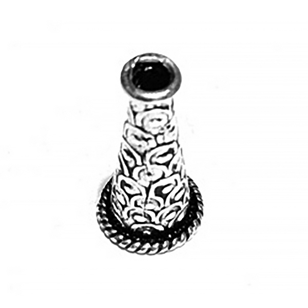 Sterling Silver Bead Cap Cone 2 cm 2 gram ID # 6851 - Click Image to Close