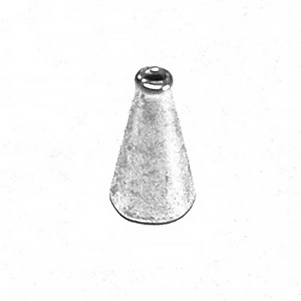Sterling Silver Bead Cap Cone 14 mm 1 gram ID # 6861 - Click Image to Close