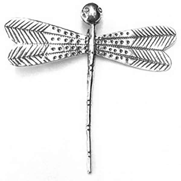 Sterling Silver Charm Pendant Giant Dragonfly 8x8 cm ID # 6864 - Click Image to Close