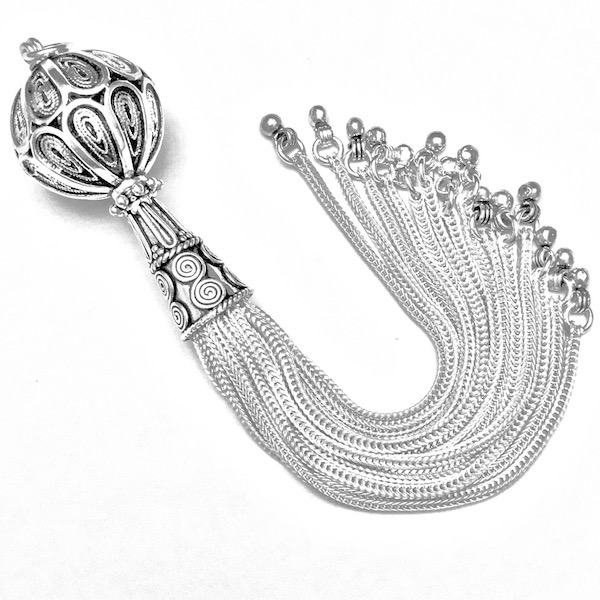 Turkish Sterling Silver Tassel 12 cm 26 gram ID # 6930 - Click Image to Close