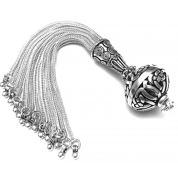 Turkish Sterling Silver Tassel 11.5 cm 25.5 gram ID # 6932 - Click Image to Close