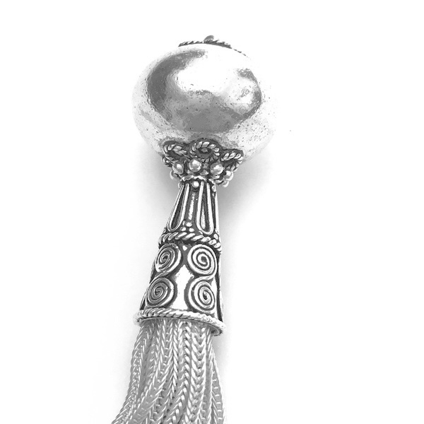Turkish Sterling Silver Tassel 11.5 cm 24 gram ID # 6934 - Click Image to Close