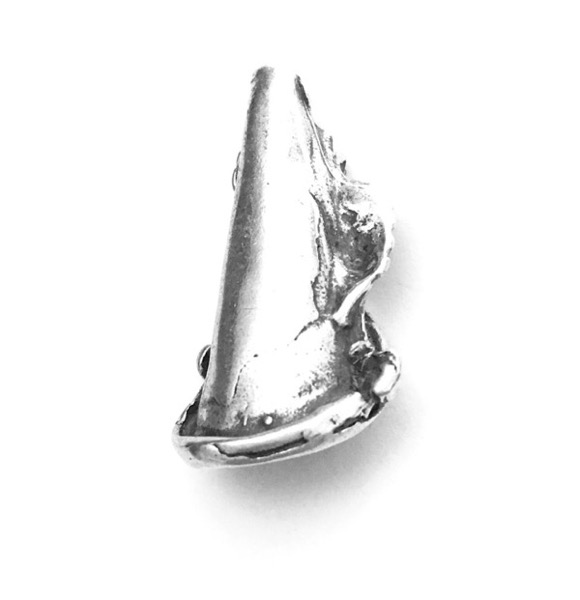 Sterling Silver Art Nouveau cone 25 mm 4.1 gram ID # 6945 - Click Image to Close