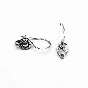 Pair of Sterling Silver Blank Hook Earrings 2 cm 2 gram ID # 2965