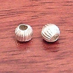 Lot of 7 Tiny Sterling Silver Bead 5 mm 1 gram ID # 3068