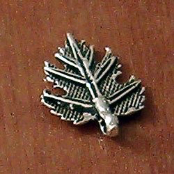Lot of 2 Sterling Silver Charm Leaf 19 mm 1.2 gram ID # 3940